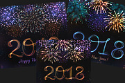 SET / 2018 NEW YEAR FIREWORKS, an Illustration by Nadin_Lebedeva (Thumbnail 3 of 4)