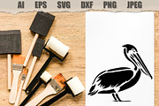 Stencils Pelican Bird, an Animal Illustration by MARYCRAFTIRIA (Thumbnail 3 of 3)