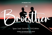 Broisther | Script Font, a Script Font by Scratchones (Thumbnail 1 of 8)
