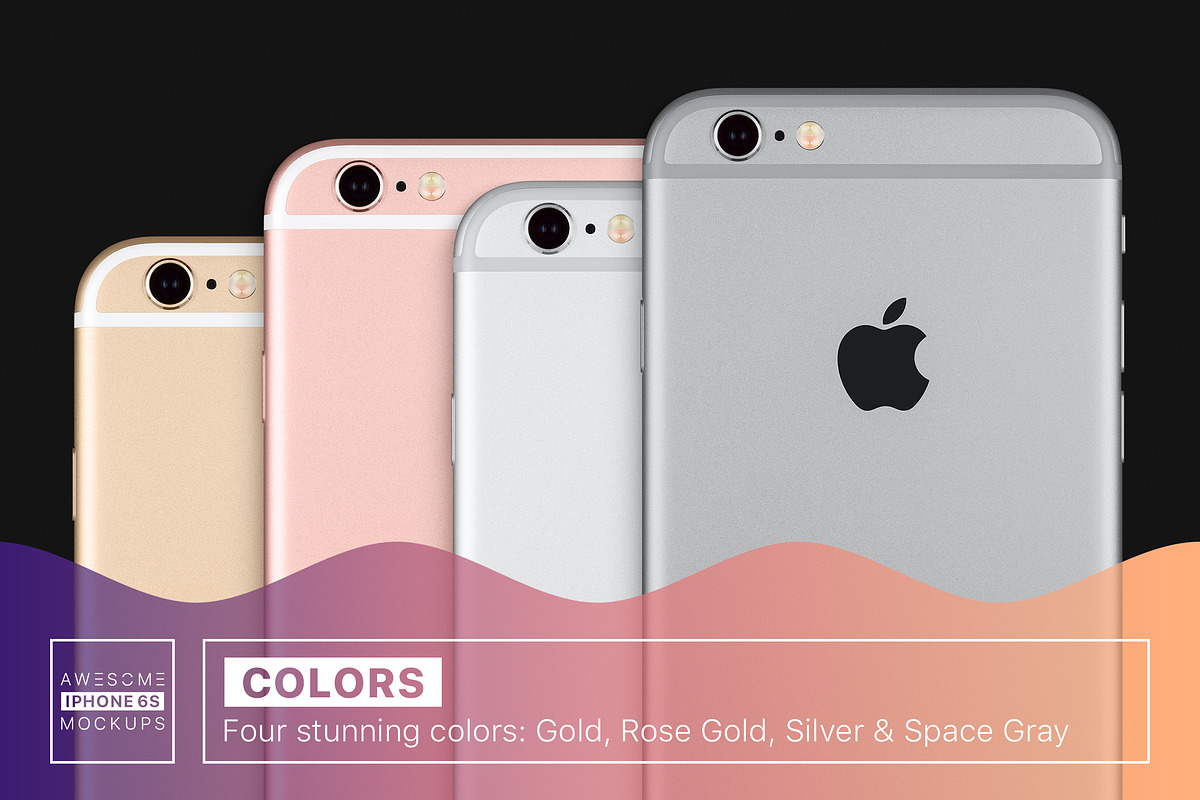 Awesome iPhone 6S Mockups, an iPhone Mockup by Mockups & Illustrations (Photo 3 of 11)