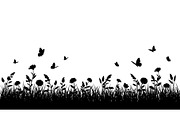 Floral Grass Border Silhouette Bundl, an Illustration by Amazin_art (Thumbnail 30 of 51)