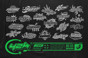 Y2K Logotype Bundle, a Branding & Logo Template by FLYERWRK