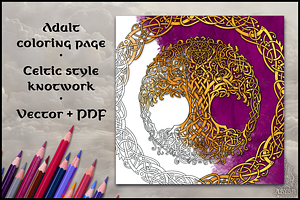 Celtic Tree of, Life Coloring Page