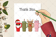 Christmas Tumbler Cups Png, an Illustration by Creative Art (Thumbnail 4 of 6)