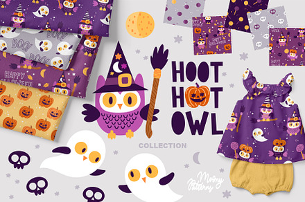 Witchy Owls Halloween collection