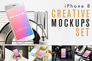 iPhone 8 Creative Mockups Set, an iPhone Mockup by As Good As Possible (Thumbnail 1 of 16)