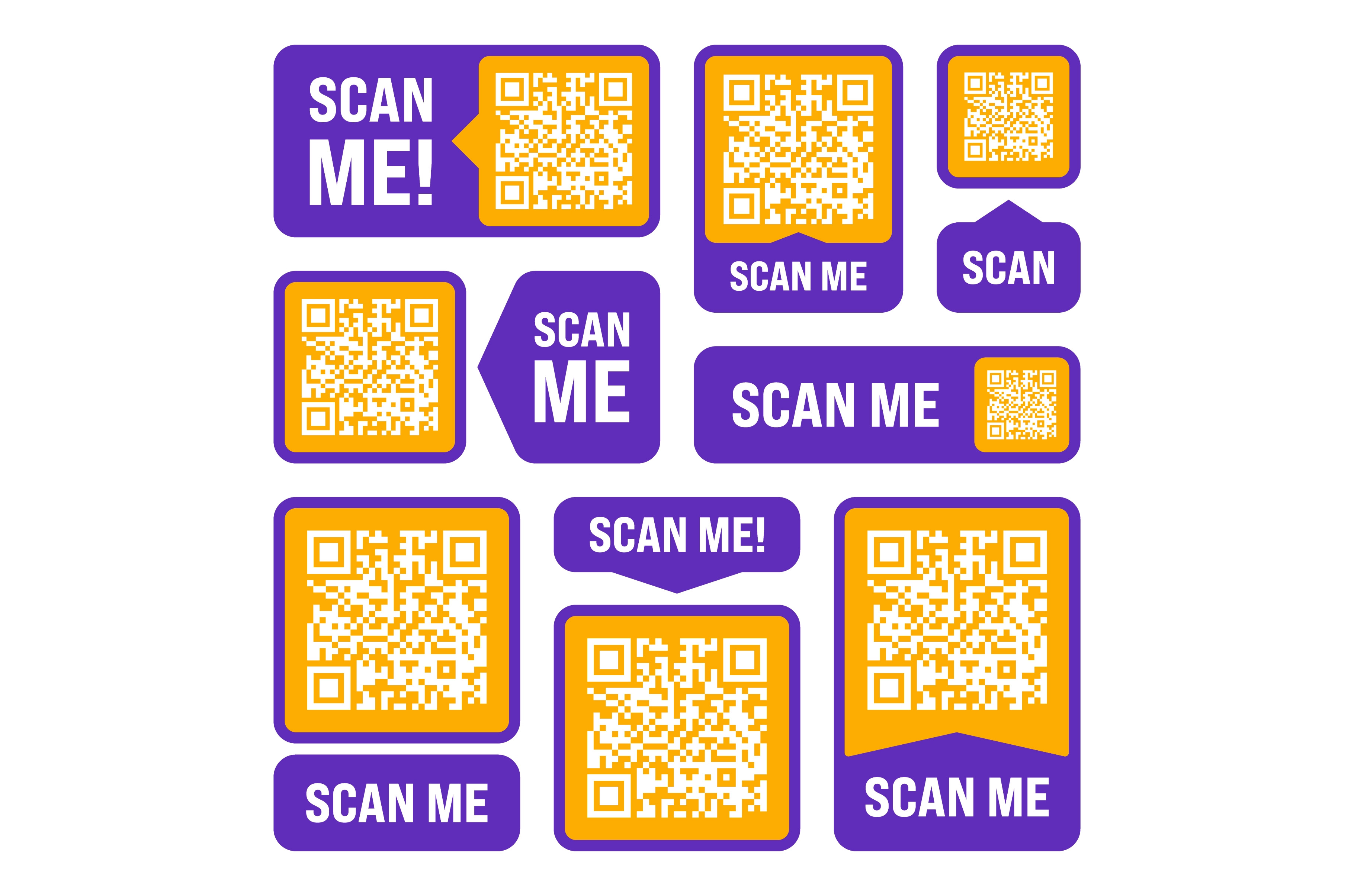 Scan me QR code sticker. Online, a Technology Illustration by 32pixels