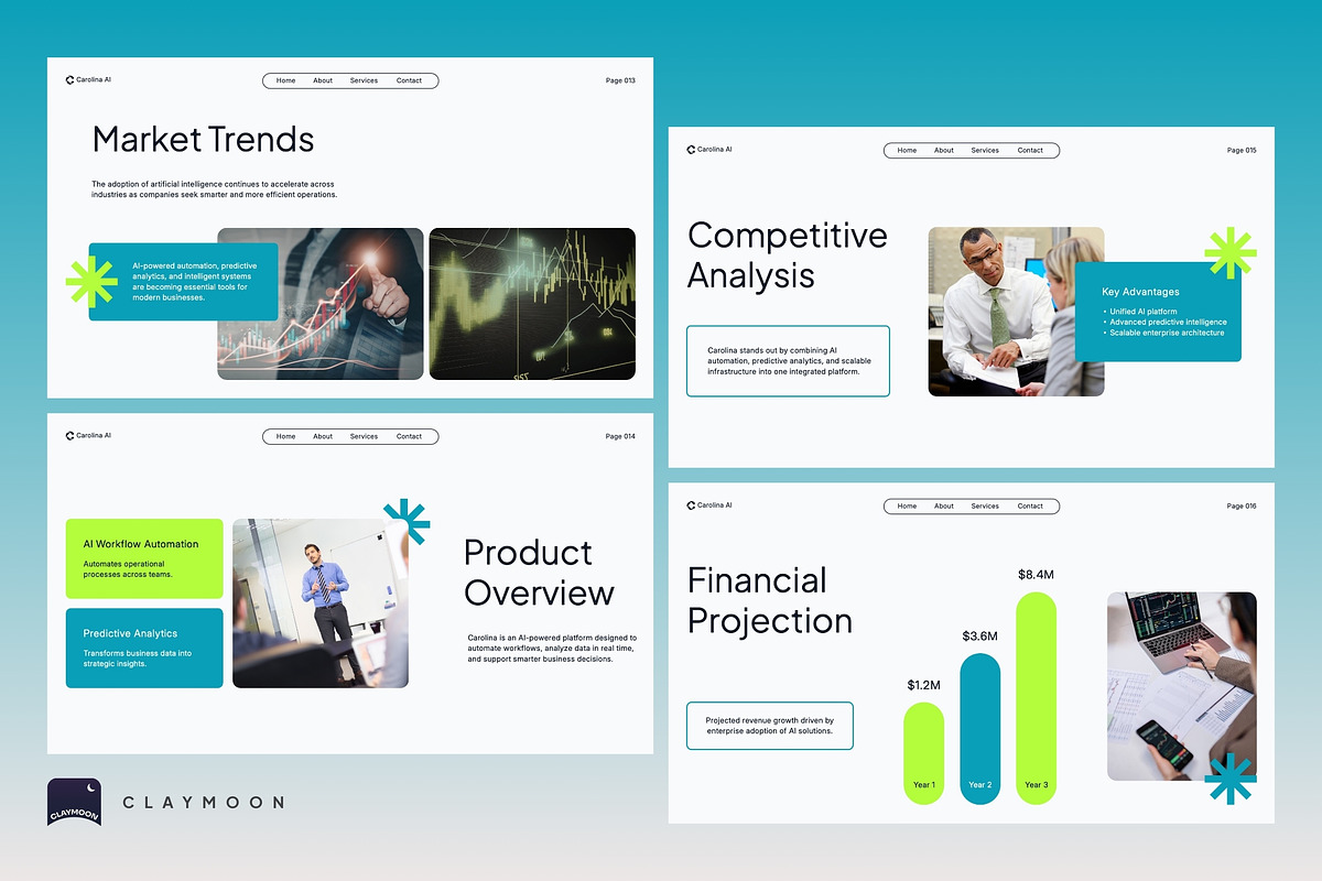 AI Startup & Business Investment, a Presentation Template by Claymoon Lab (Photo 5 of 7)