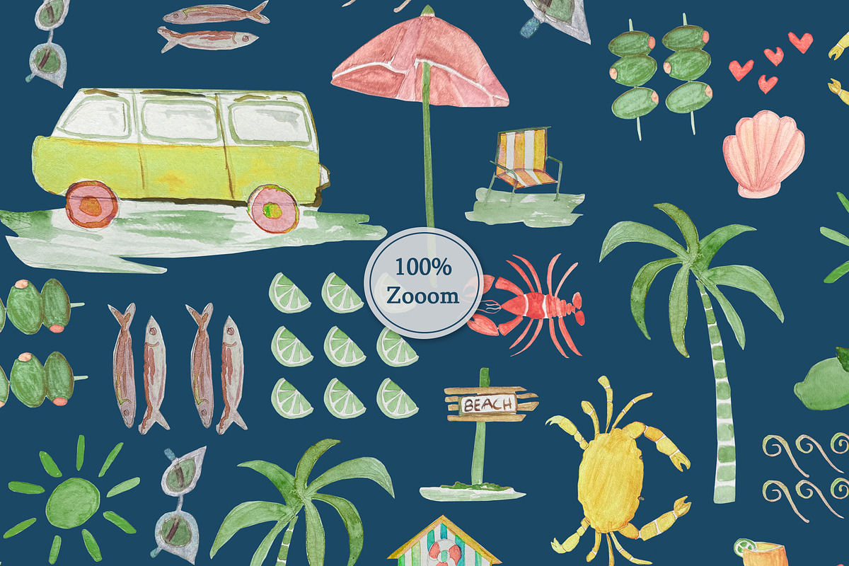 Summer Escape Prints & Patterns, a Pattern Graphic by GND ART STUDIO (Photo 8 of 8)