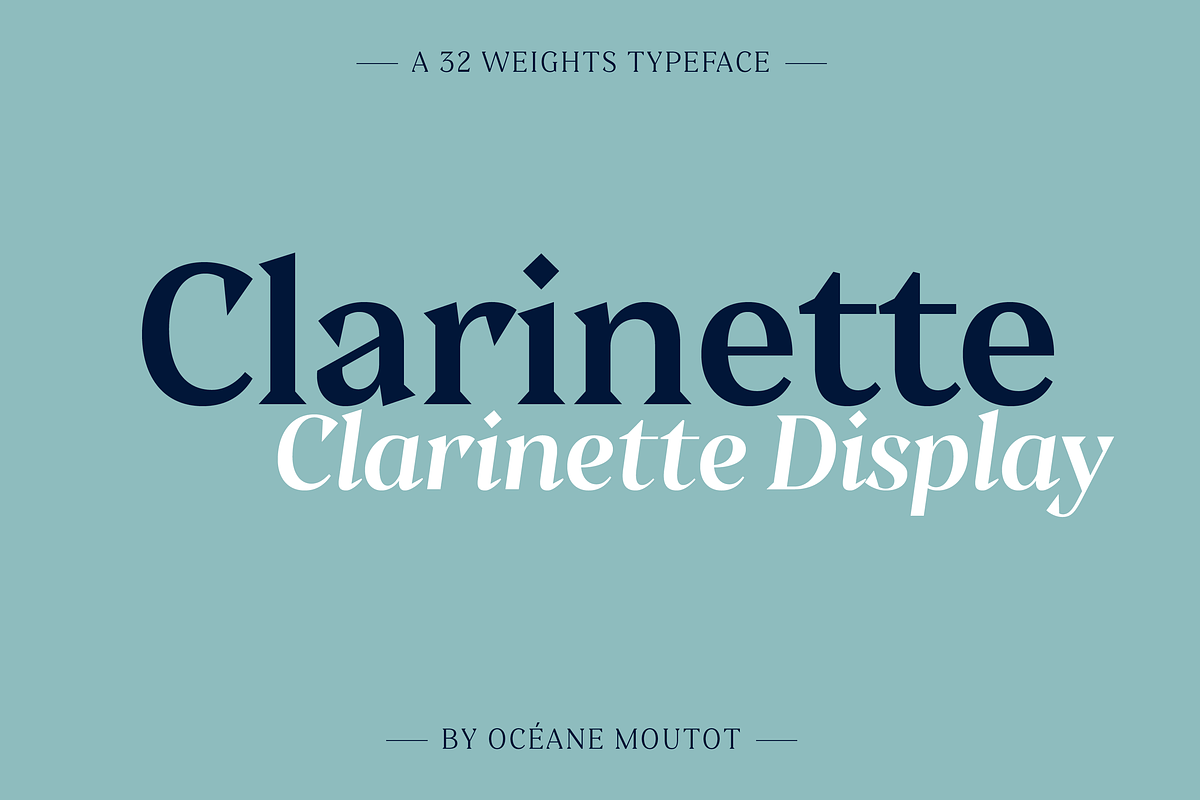 Clarinette, a Serif Font by OceaneM (Photo 1 of 8)