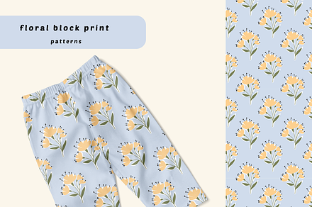 floral block print