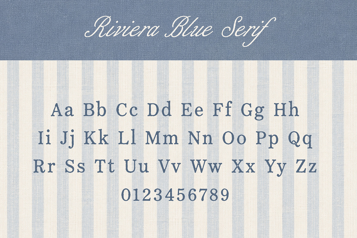 Riviera Blue - Font Trio, a Script Font by Davide Bassu (Photo 10 of 11)