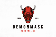 Demon Oni Mask Logo Template, a Branding & Logo Template by vectorwithin (Thumbnail 2 of 3)