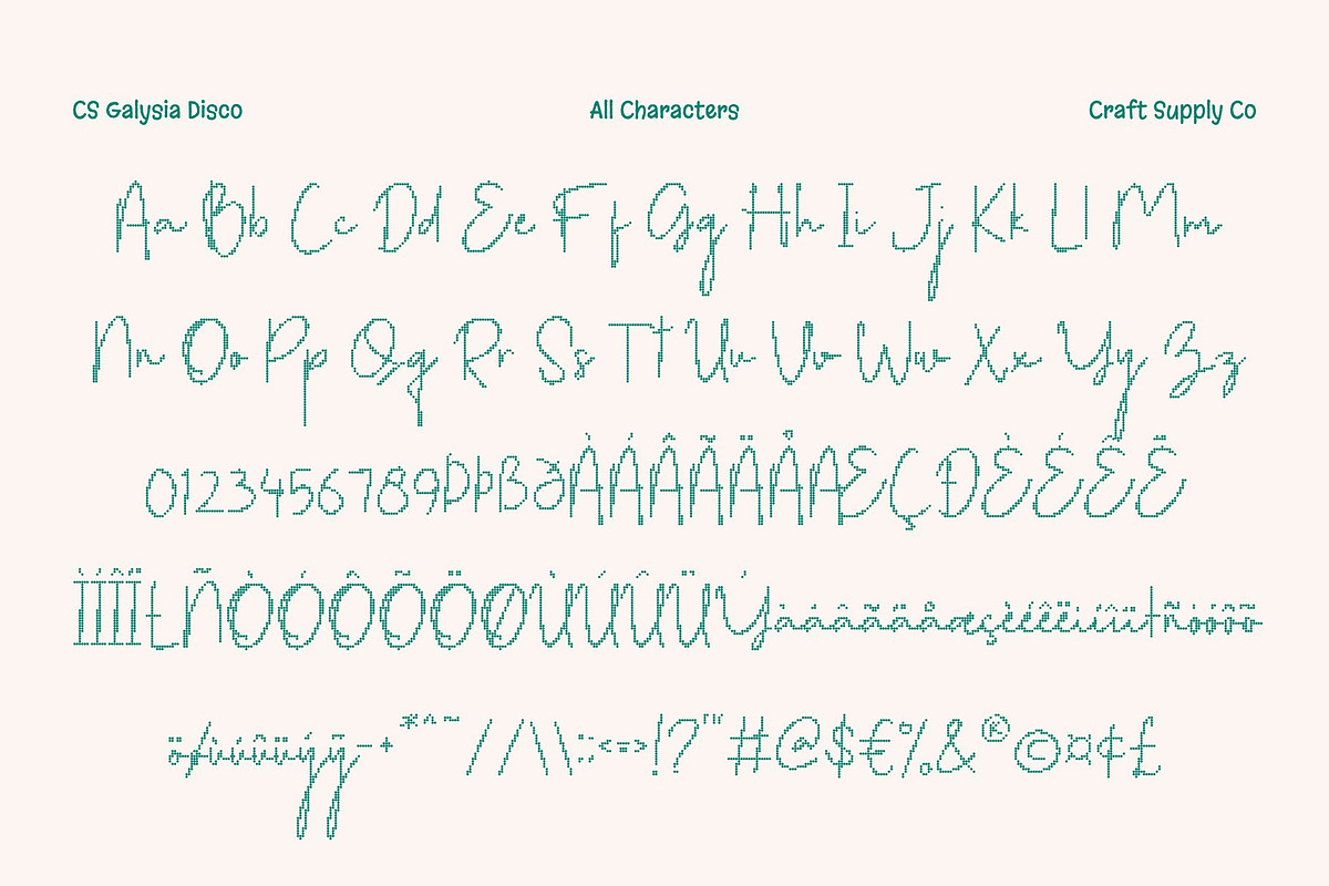 CS Galysia Disco, a Script Font by Craft Supply Co. (Photo 8 of 8)