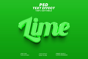 Editable Lime Green Text Effect