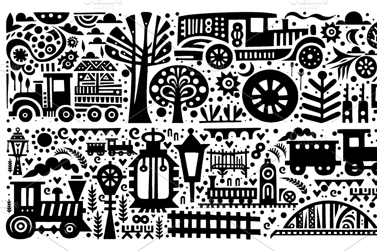 Vintage Transportation Folk Art, a Decorative Illustration by devastd (Photo 23 of 28)