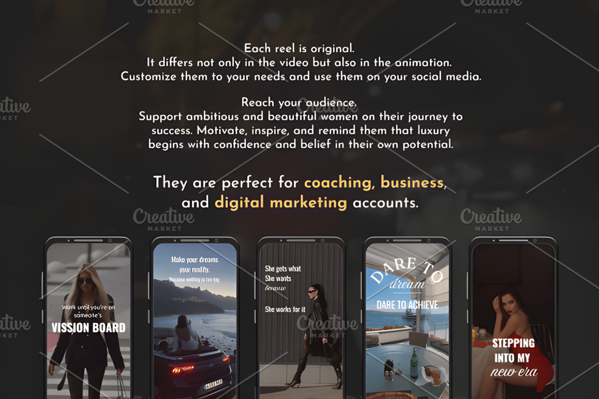 30 Reels for Ambitious and Elegant, a Social Media Template by Ink Gallery (Photo 5 of 5)