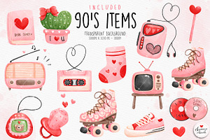 90's Valentines Clipart