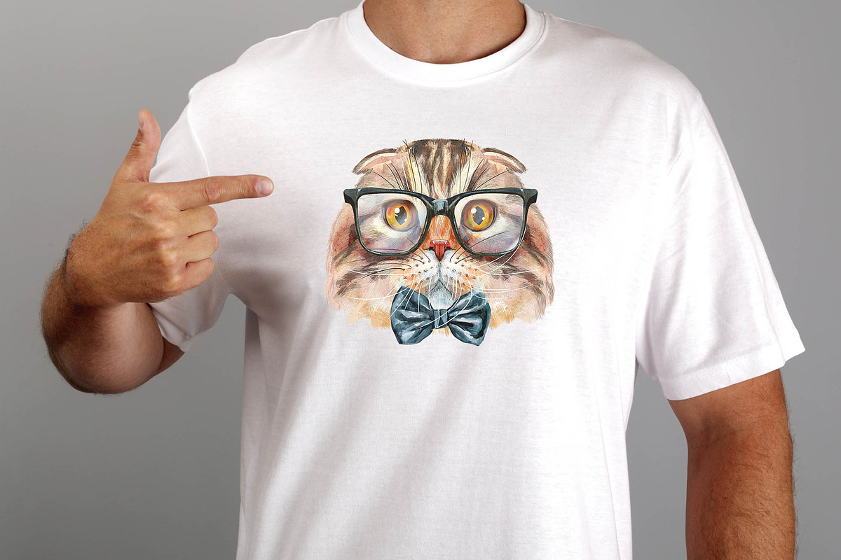 Portrait of Highland fold cat, an Animal Illustration by Watercolor fantasy (Photo 4 of 5)