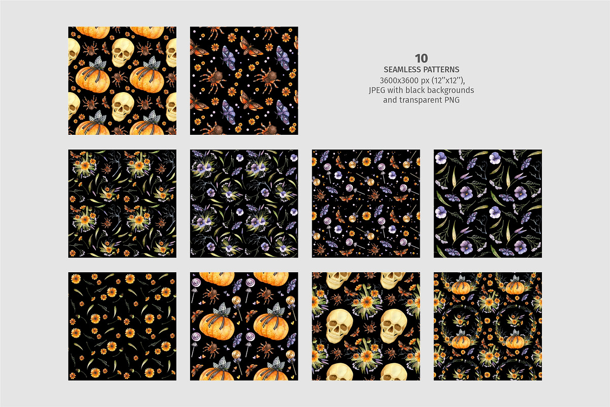 Watercolor Halloween Clipart, an Object Graphic by Valin Malin (Photo 4 of 14)