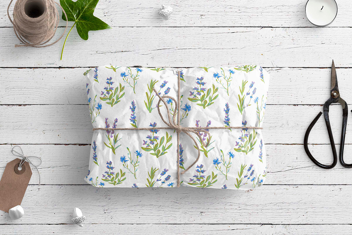 Hand Drawn Crayon Wildflowers, a Pattern Graphic by Lucyinyourheart (Photo 10 of 10)