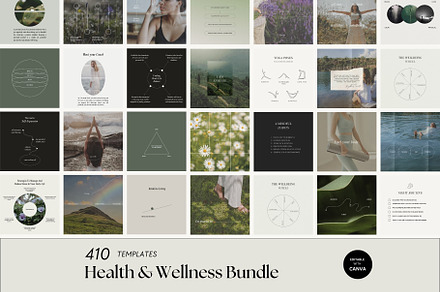 Health and Wellness Bundle Templates, a Social Media Template by Terraa Studio Design
