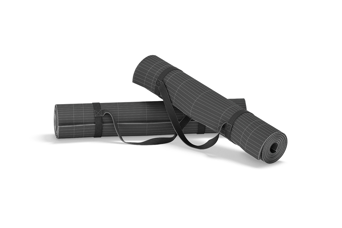 Black Twisted Yoga Mat Set 3D Model, an Object 3D Model by rebrandy (Photo 7 of 9)