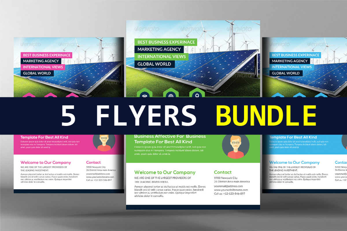 5 Smart Business Flyers Bundle, a Flyer Template by graphicforest
