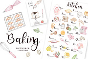 Watercolor Baking Collection, a Food Illustration by MayaNavits (Thumbnail 1 of 8)