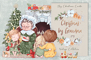 Creator Christmas at the Grandma, an Illustration by Yuliya Art (Thumbnail 1 of 13)