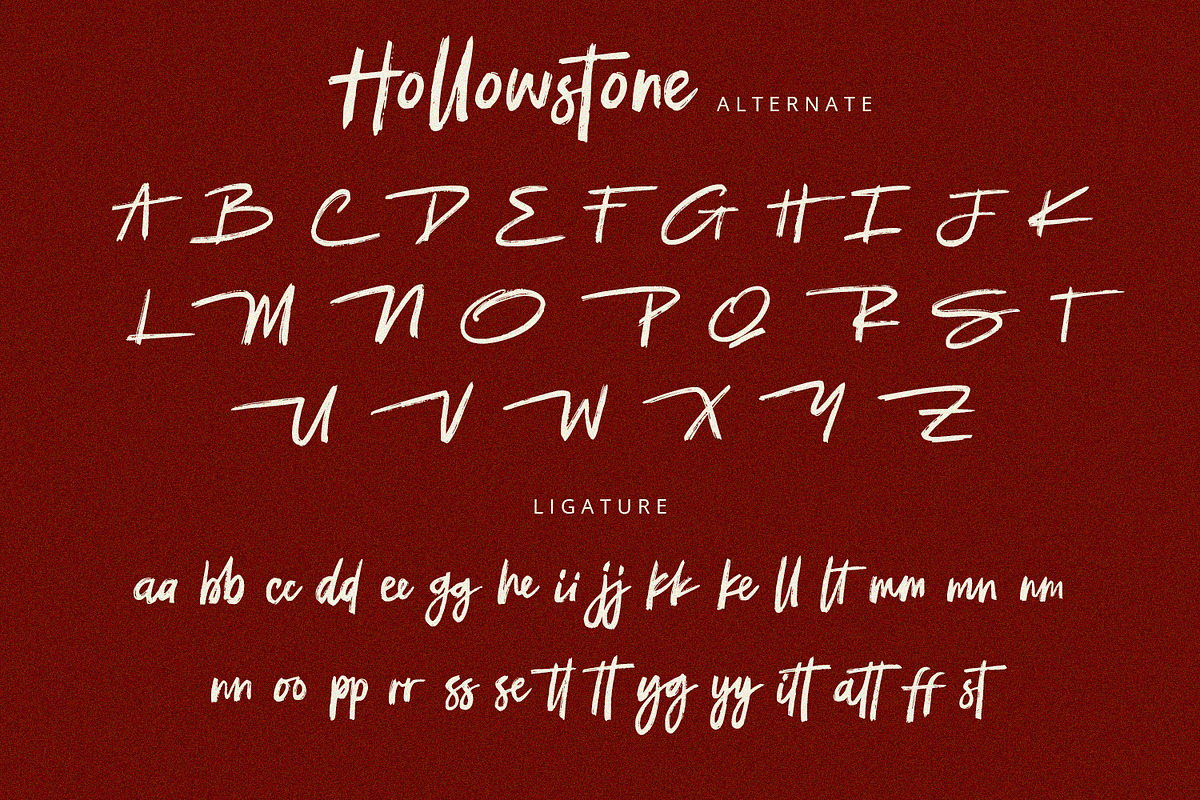 Hollowstone - Brush Font, a Script Font by Alpaprana (Photo 6 of 10)