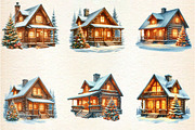 Christmas Winter Cabin Sublimation, an Illustration by DreamArtGraphic (Thumbnail 2 of 6)