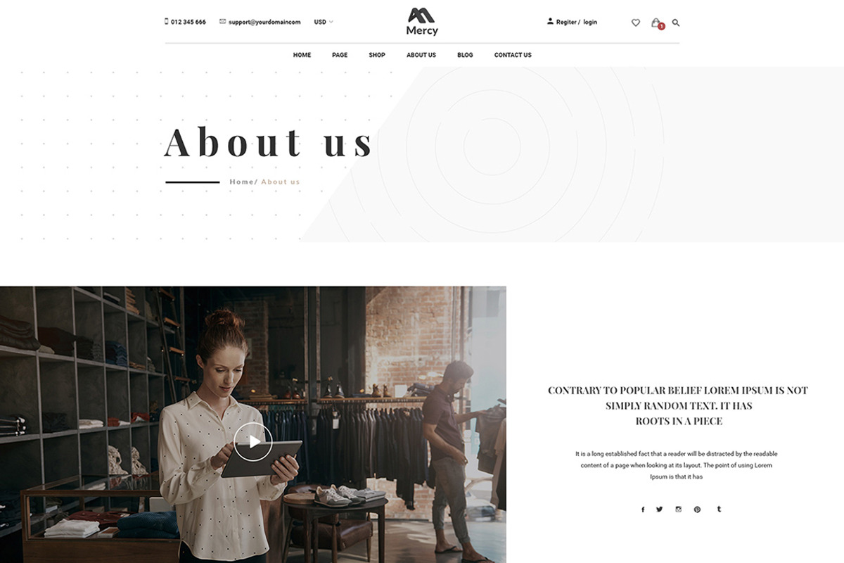 Mercy - Stunning eCommerce PSD, a Websites & App Template by Knighthemes (Photo 3 of 11)