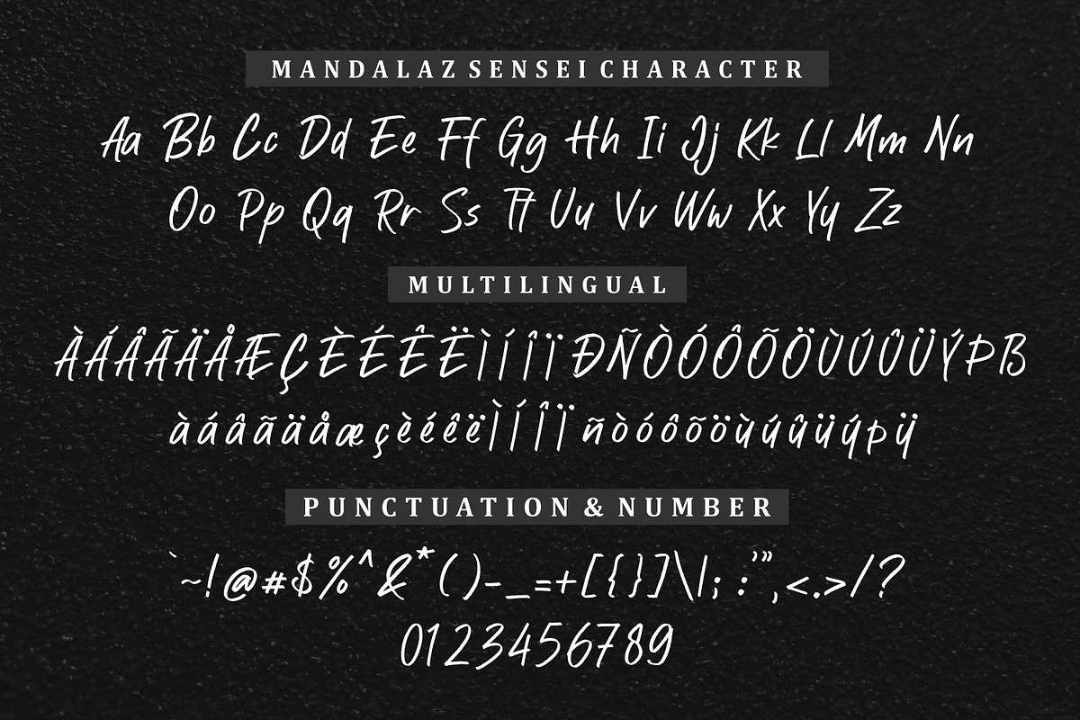Mandalaz Sensei Font, a Script Font by Allouse Studio (Photo 8 of 15)