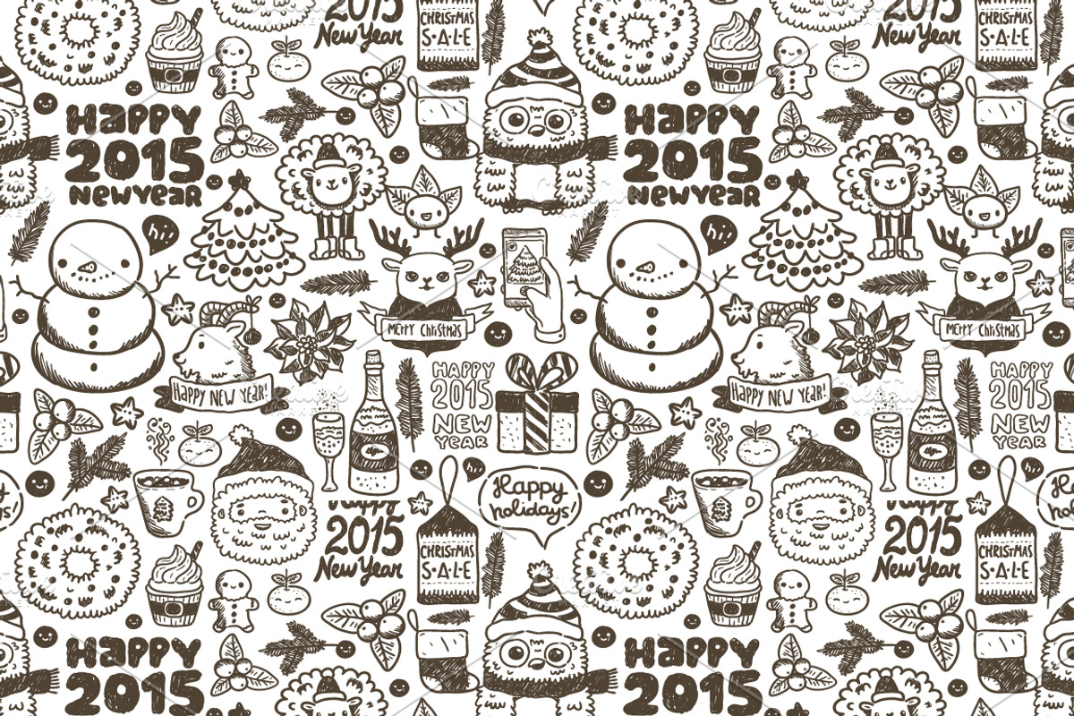 Happy New Year & Christmas sketches, an Illustration by kostolom3ooo (Photo 3 of 4)