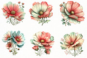 Whimsical Cosmos Flower Clipart, an Illustration by Designworld (Thumbnail 4 of 8)