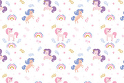 Unicorn pattern.T shirt graphic, an Animal Illustration by StudioLondon (Thumbnail 3 of 3)