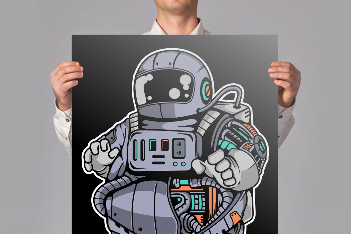 100 Astronaut Cartoon Designs Bundle, an Illustration by roach_graphic (Photo 10 of 16)