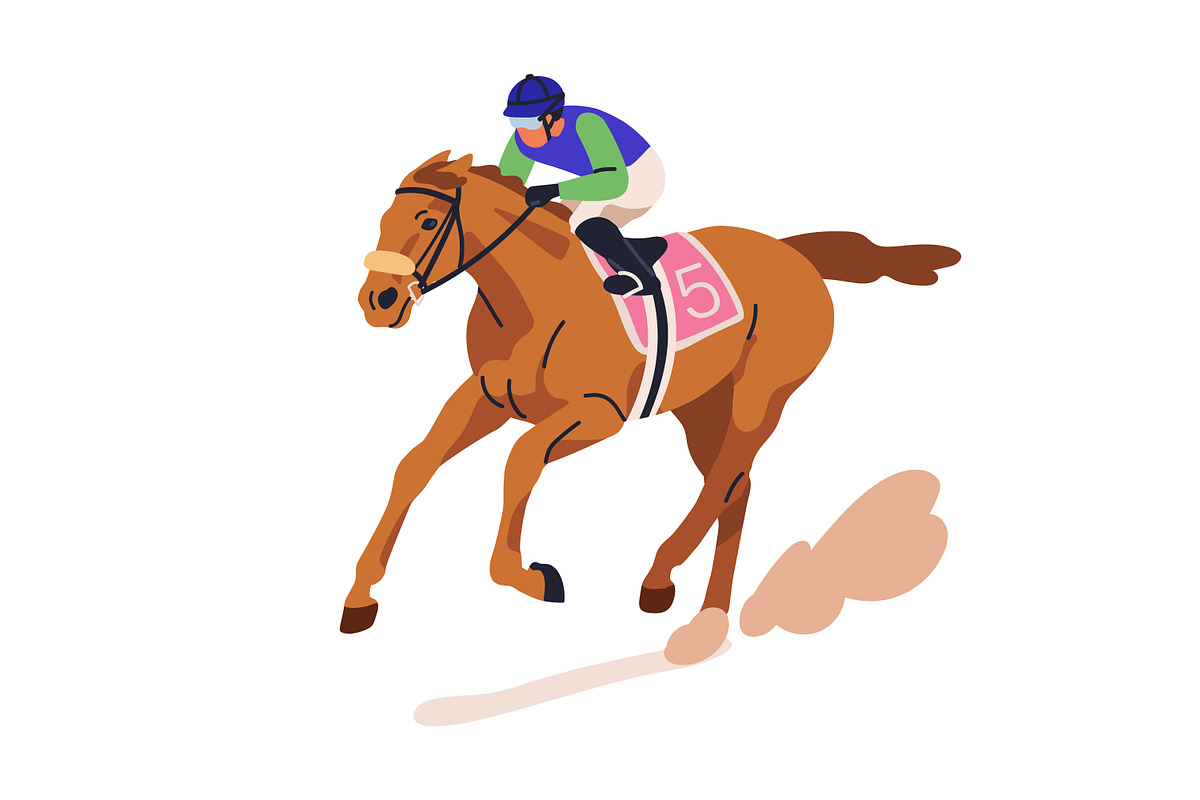 Jockeys riding race horses set, a Sport Illustration by Good Studio (Photo 3 of 8)