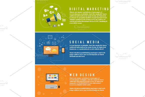 Icons for web design, seo, social me preview 2