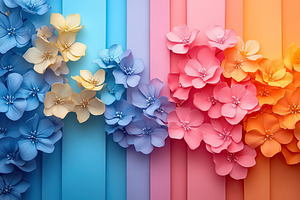 Closeup of beautiful bouquet of flowers in pastel colors, a Background Photo by AlyaAnd