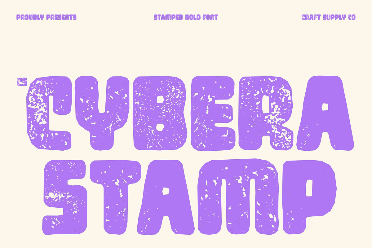 CS Cybera Stamp, a Sans Serif Font by Craft Supply Co. (Photo 1 of 8)