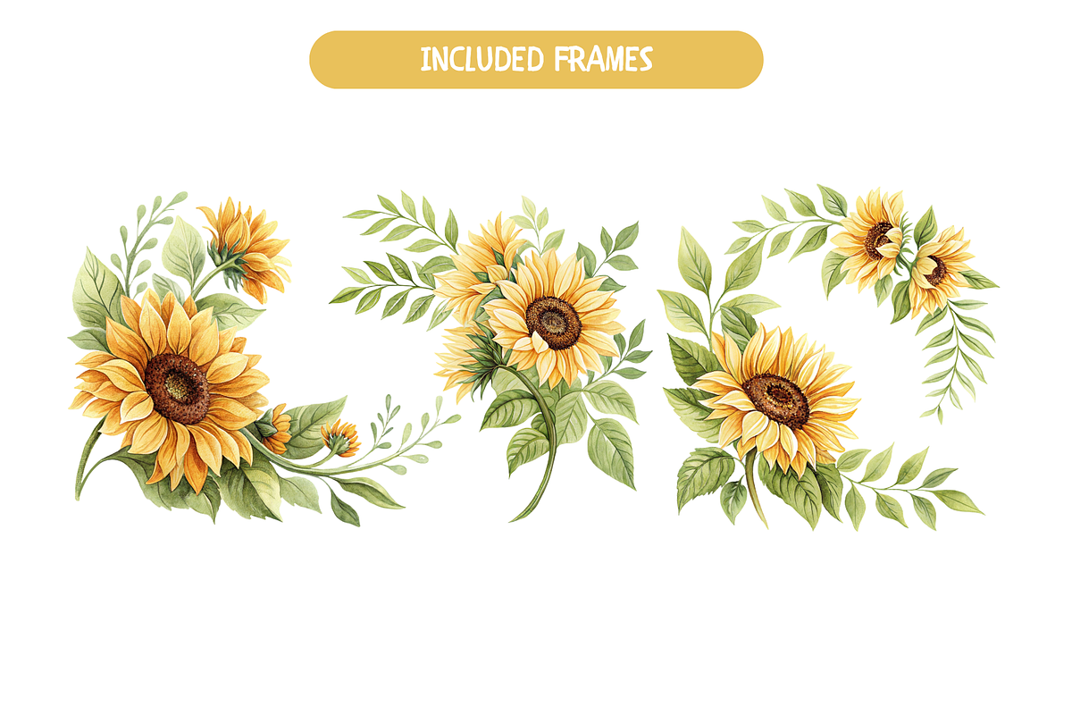 Sunflower Garden Clipart Bundle, an Illustration by TatiMockup (Photo 5 of 6)