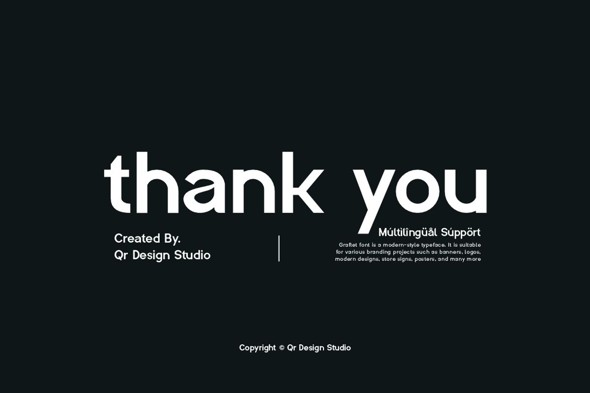 Graftet - Modern Bold Branding Font, a Sans Serif Font by QR Design Studio (Photo 14 of 15)