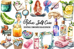 Spa Relax – Self Care & Wellness Cli, an Illustration by Daily.Designs