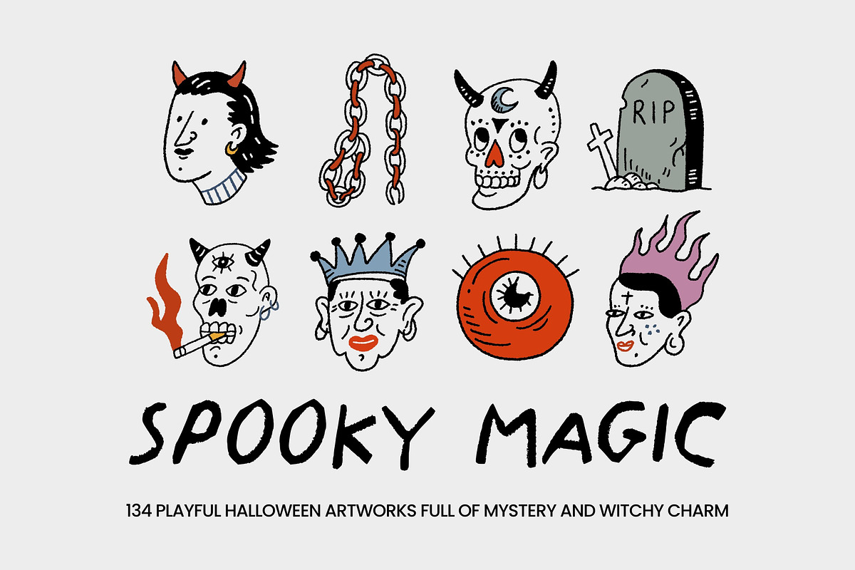 Spooky Magic: 134 Halloween Art, an Object Illustration by Veyla (Photo 1 of 17)