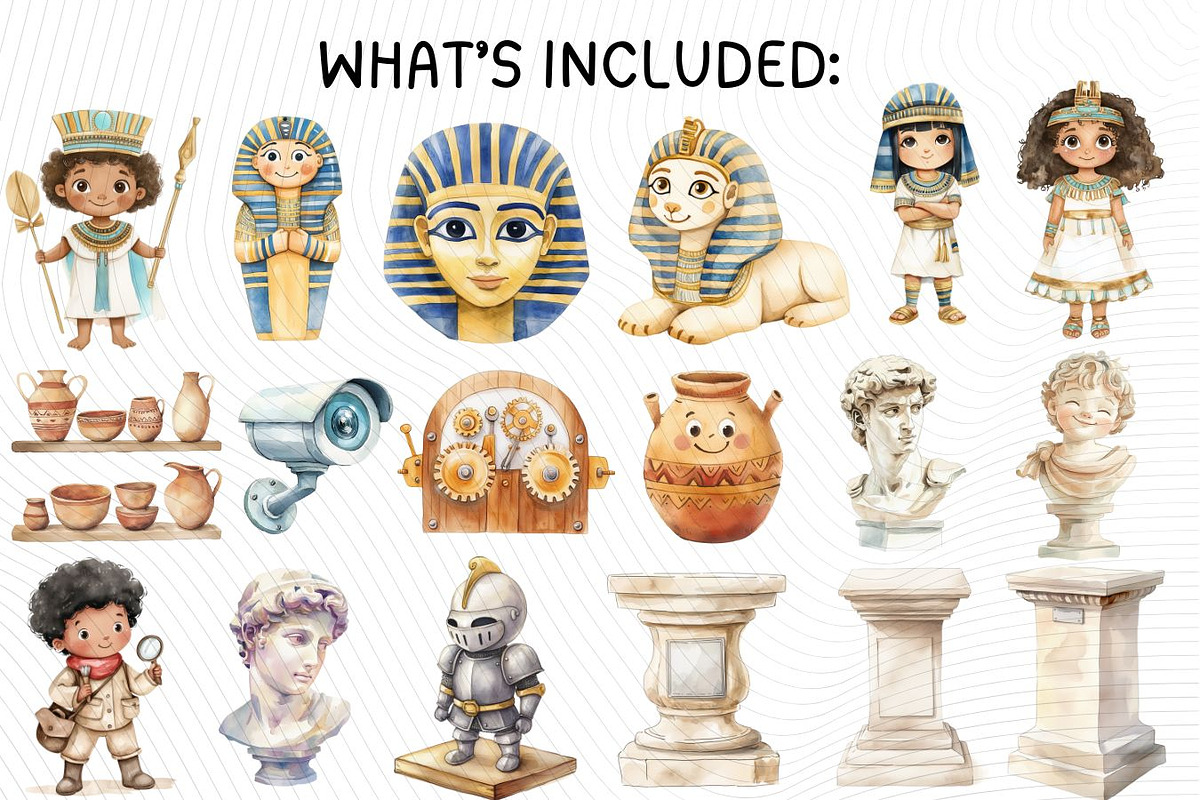 Museum Day Adventures Clipart, an Illustration by PassionPNGcreation (Photo 2 of 12)