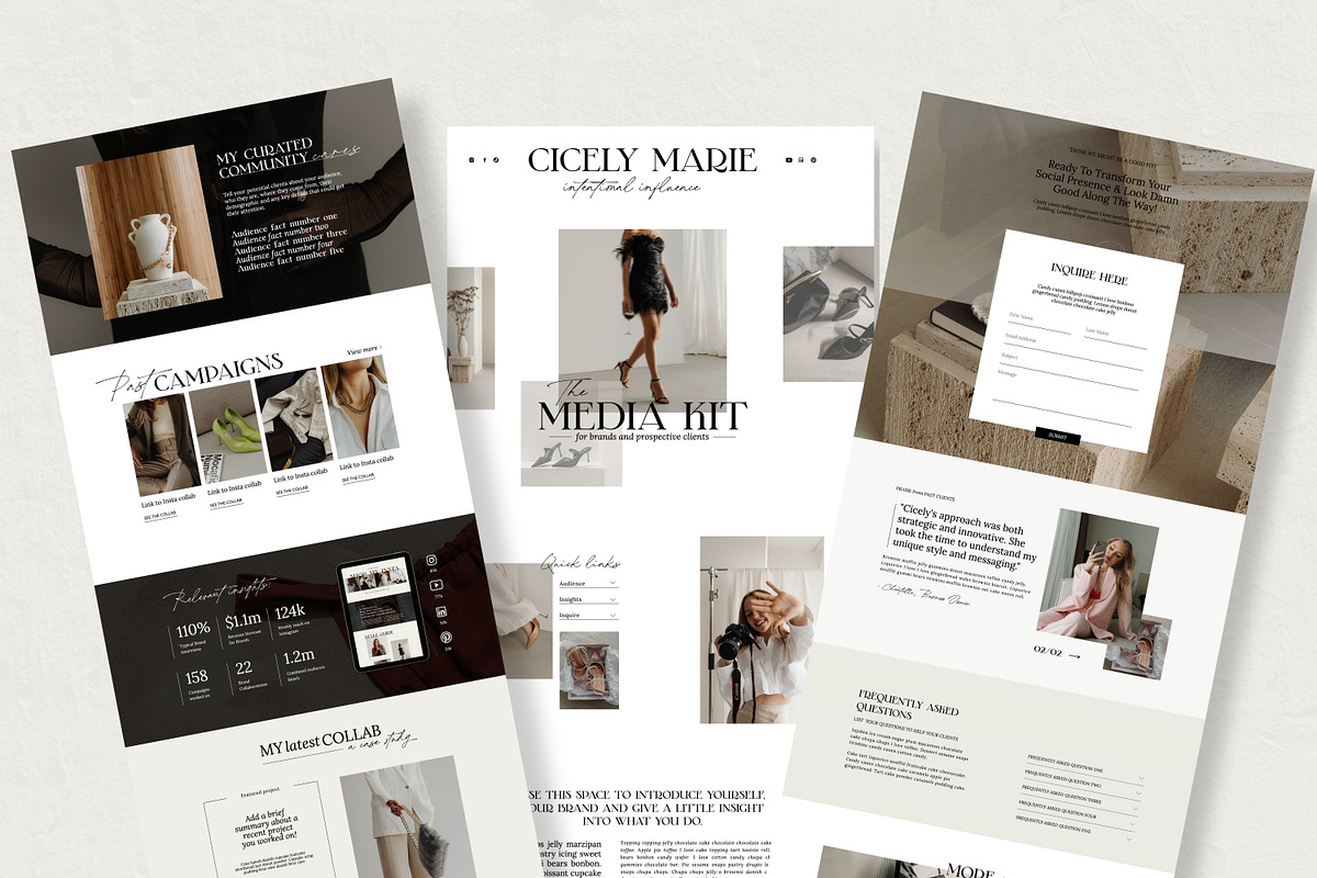 Media Kit Website Template, a Websites & App Template by Field Digital (Photo 9 of 9)