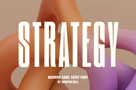 Strategy Sans Serif Font, a Sans Serif Font by Graphicxell