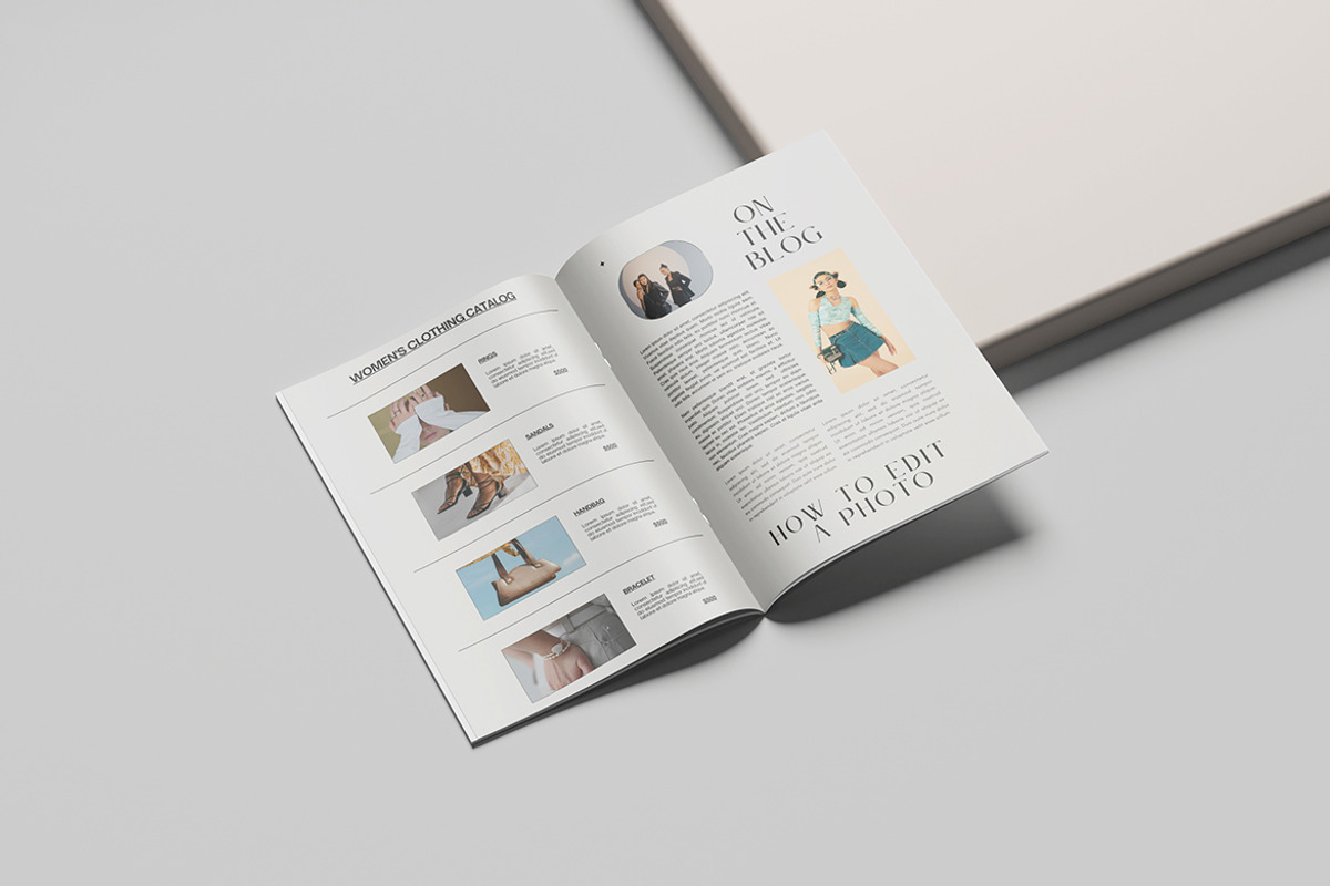 a4 magazine mock-up, a Books & Magazine Mockup by Pikachudesign